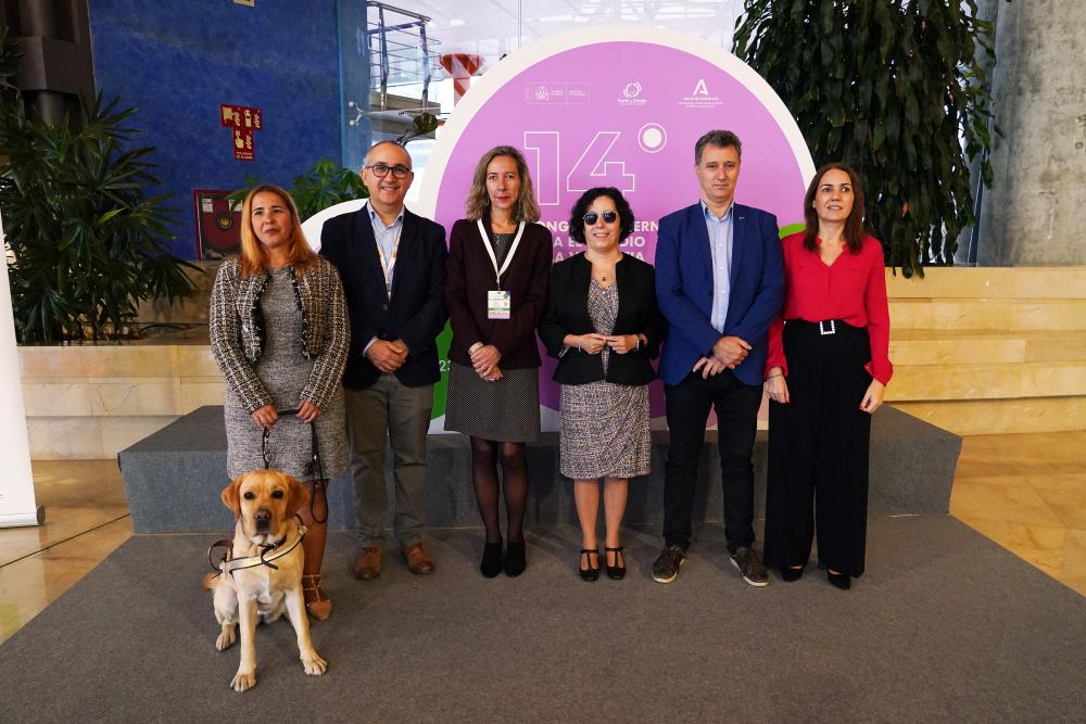 Los representantes andaluces de la ONCE con Patricia Sanz