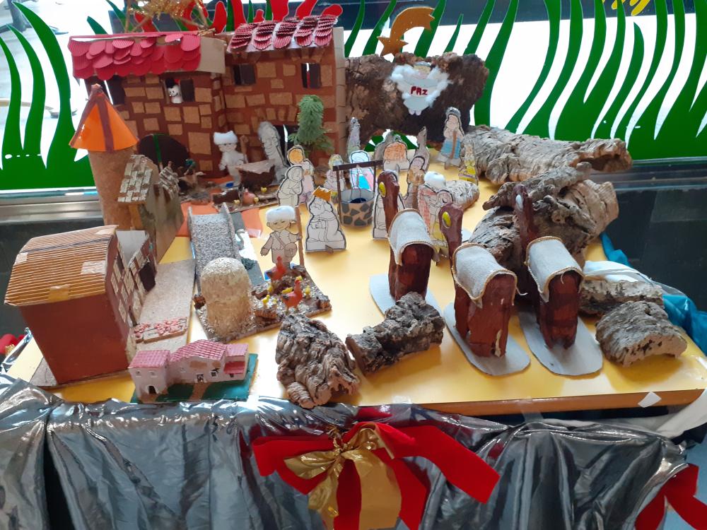 Exposición del Belén realizada por los alumnos del Taller de Destrezas Manipulativas