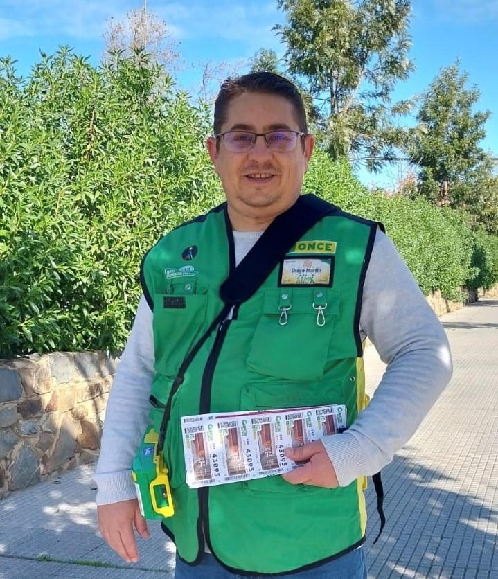 Diego Martín, vendedor de la ONCE en Huelva