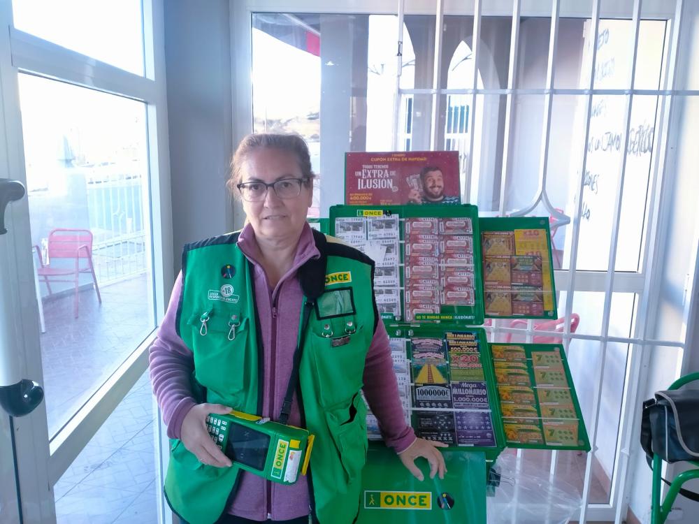 Isabel Ruiz, vendedora de la ONCE en Fuente de Piedra
