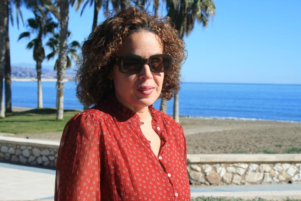 Primer plano de Lourdes González en Málaga