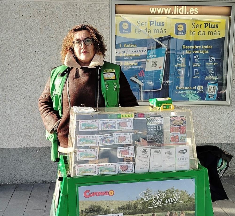 Francisca Muñoz, vendedora de la ONCE en Loja