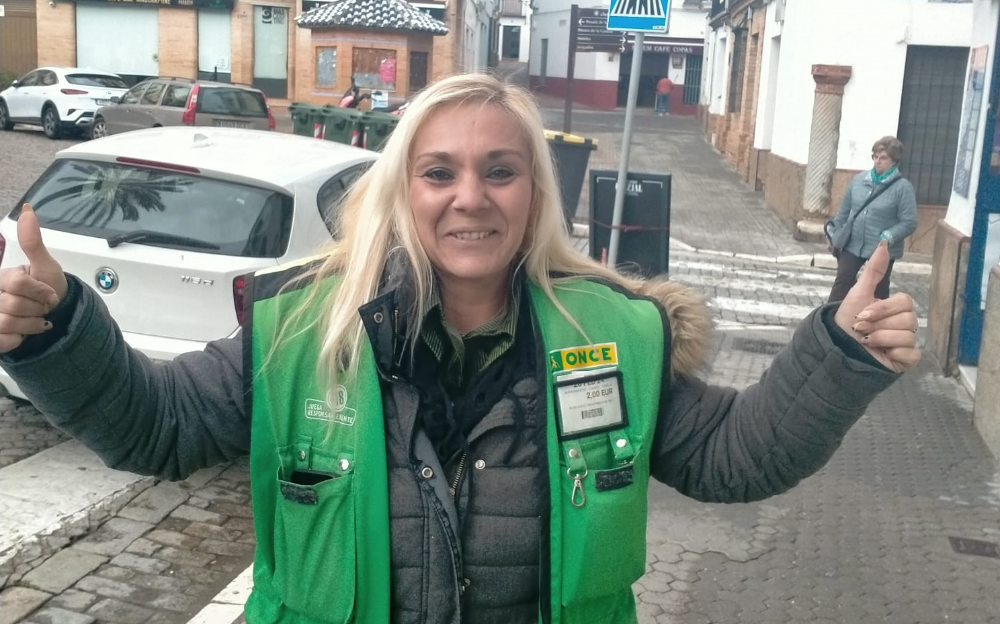 Antonia Gómez, vendedora de la ONCE en Sevilla