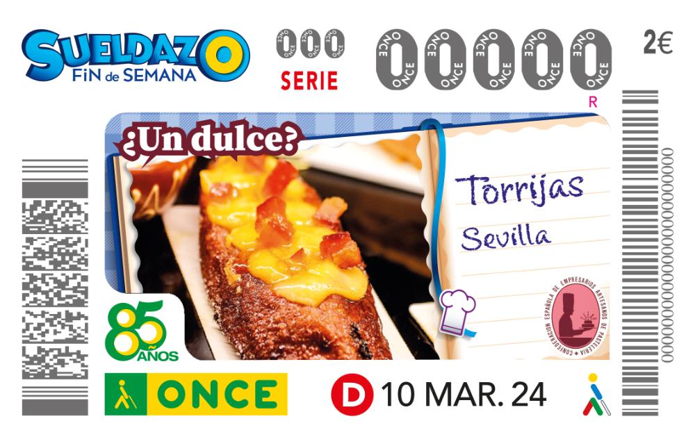 Cupón del 10 de marzo, dedicado a las torrijas de Sevilla