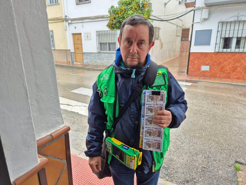 Antonio Jiménez, vendedor de la ONCE en Ronda