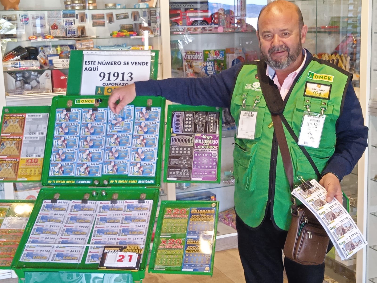 Gregorio González repartió 11 millones con el Cuponazo de la ONCE en Cúllar