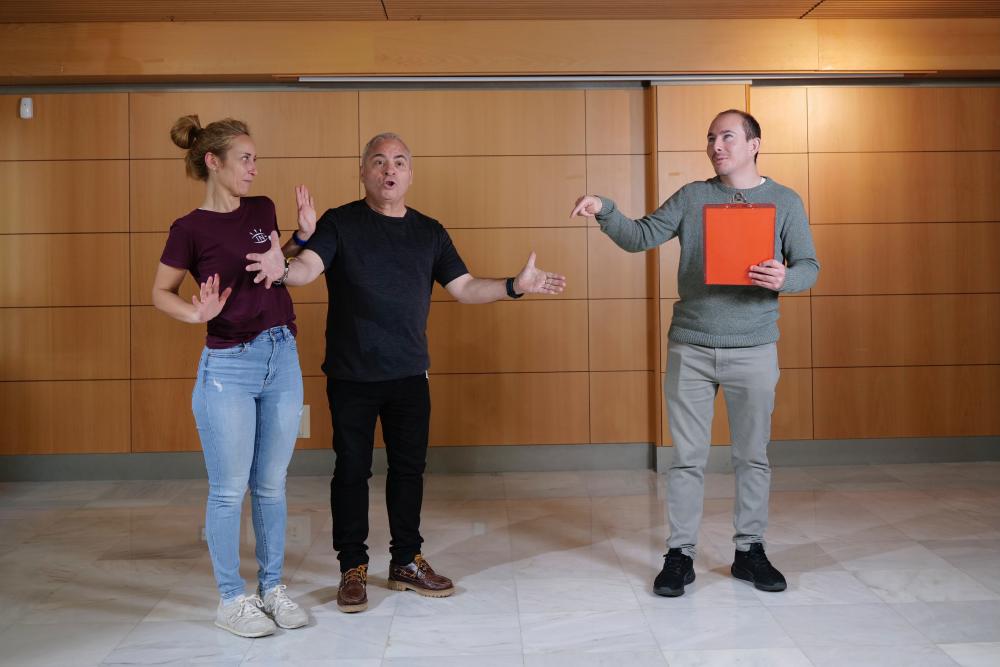 Otro momento del ensayo