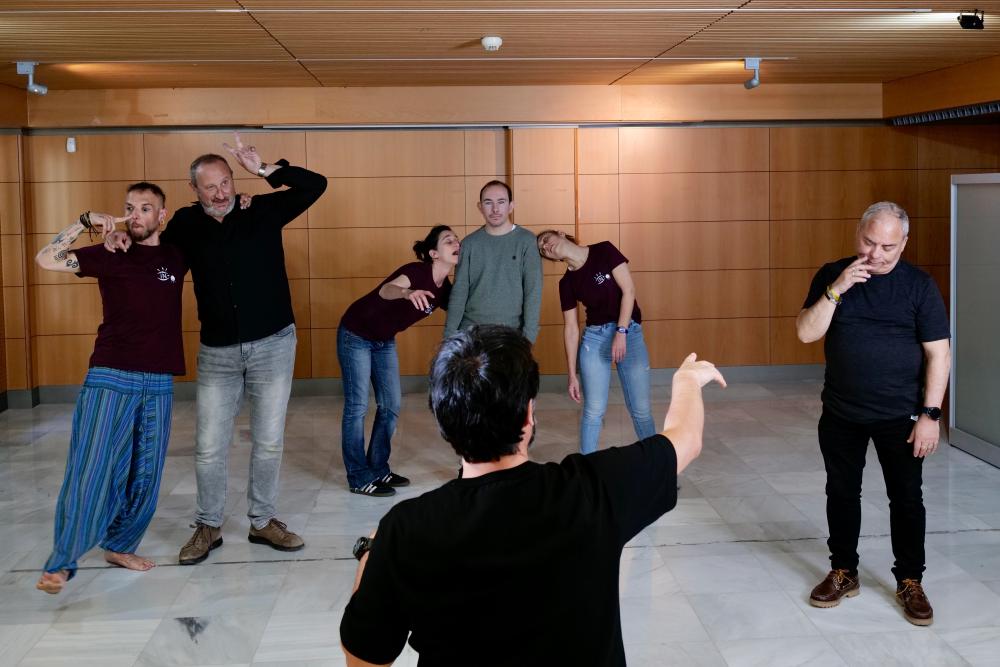 Un momento del ensayo