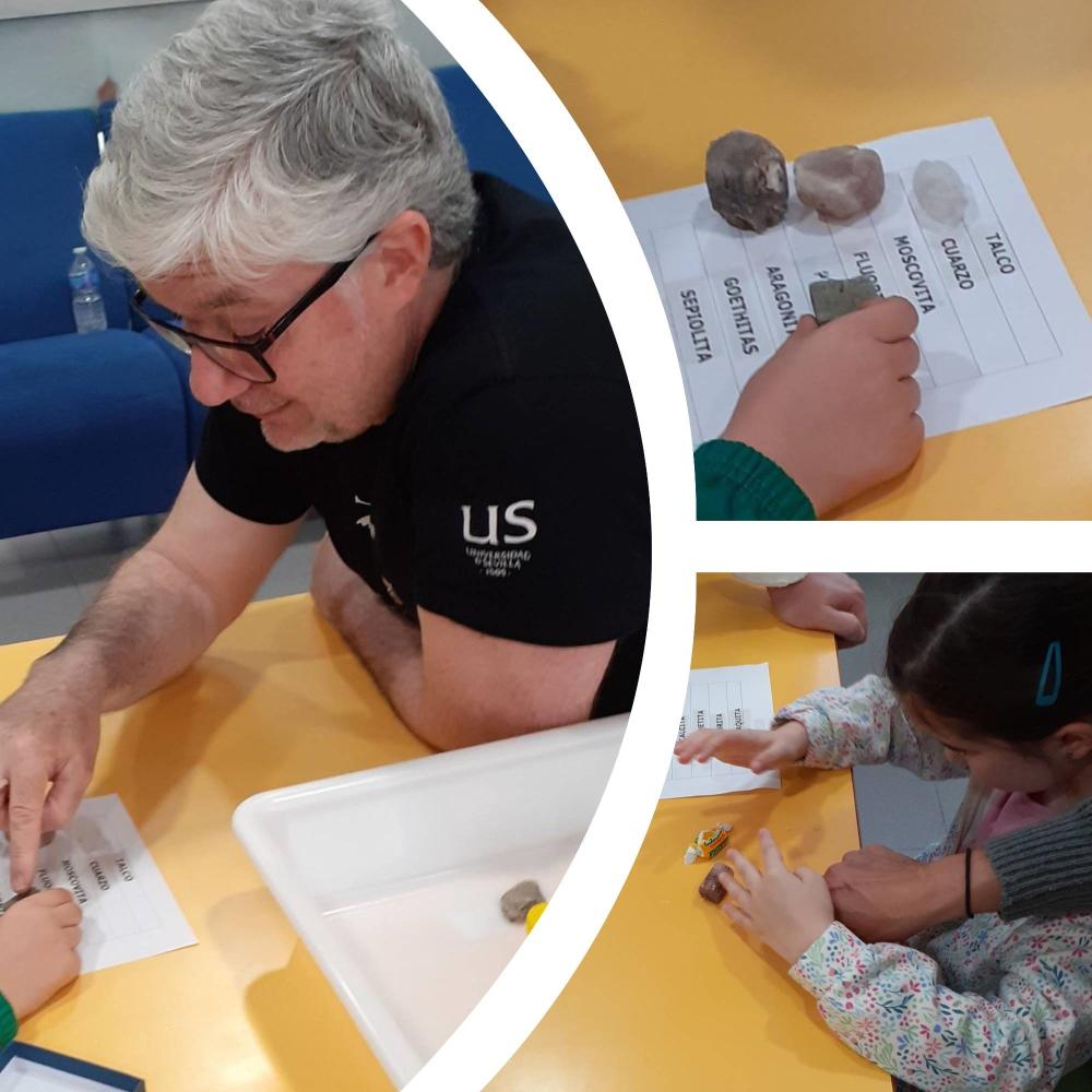 La exploración y la lectura guiada fueron protagonistas en el taller de minerales