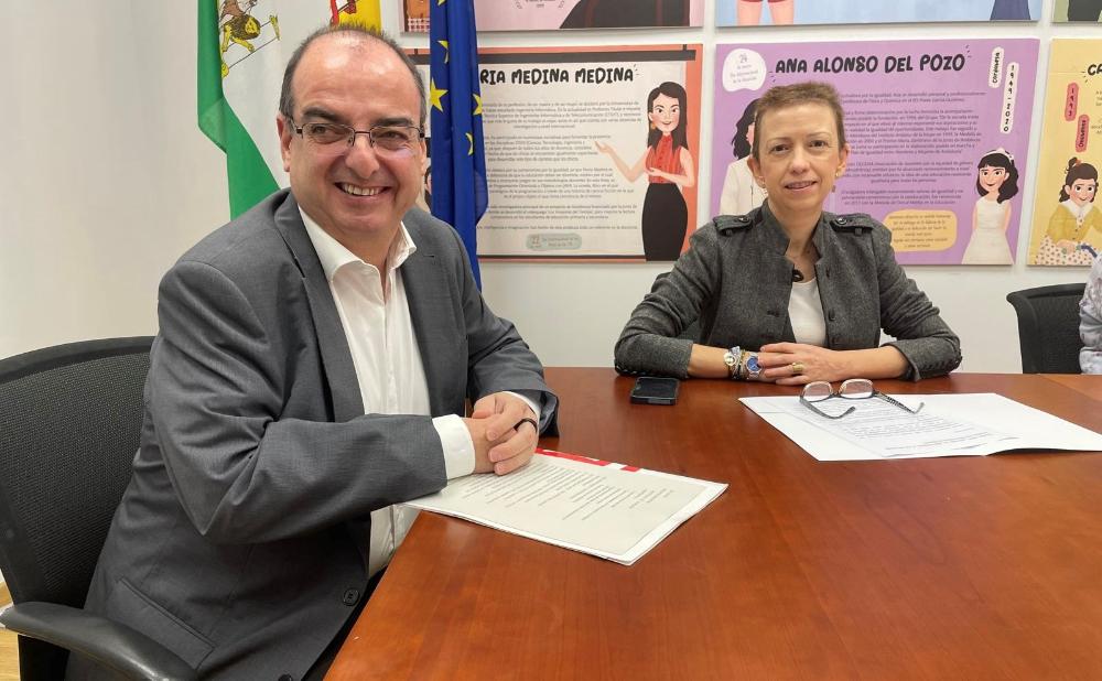 Francisco López y Olga Carrión durante la jornada