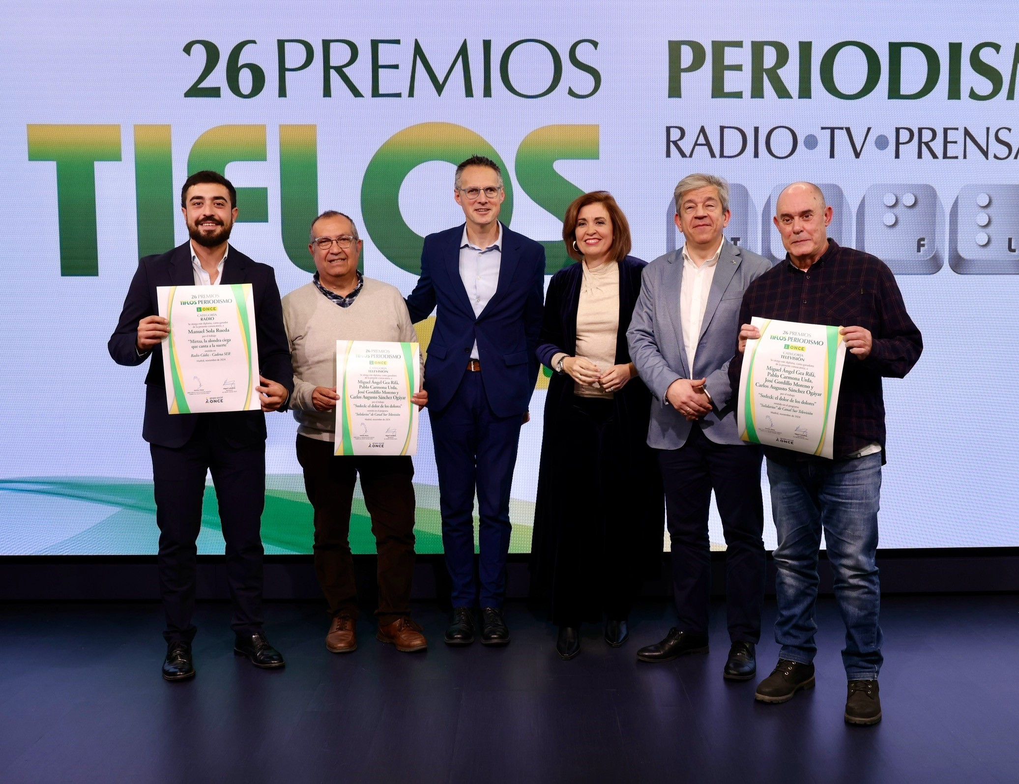 Entrega de los Premios Tiflos de Periodismo en Madrid