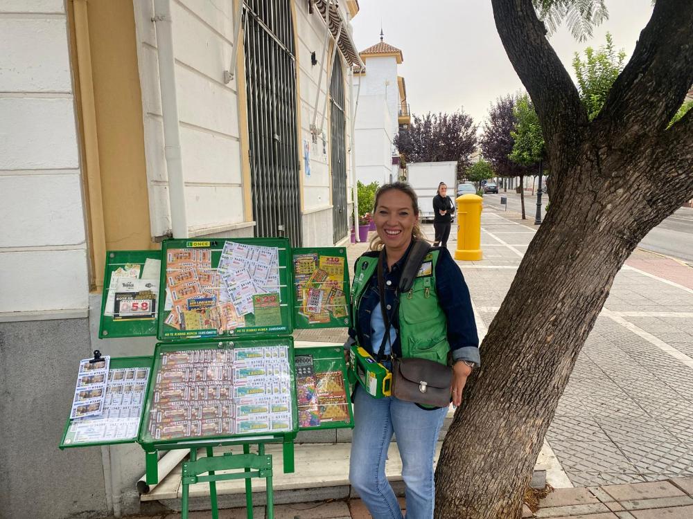 Francisca Sánchez, vendedora de la ONCE en Olvera