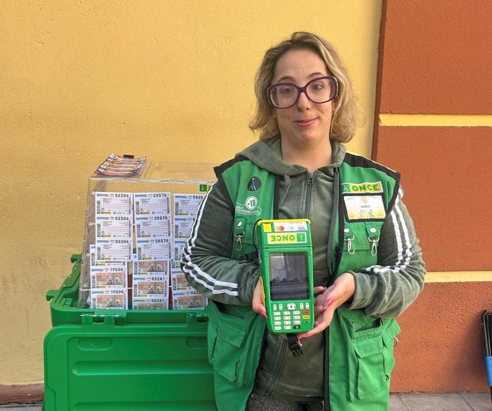 Inmaculada Pérez, vendedora de la ONCE en Sevilla