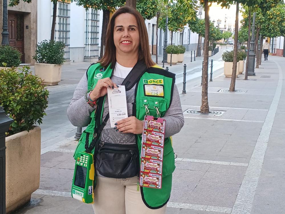 Rocío Pereira, vendedora de la ONCE en Écija