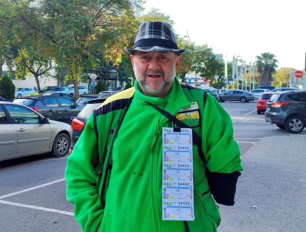 Antonio Soto, vendedor de la ONCE en Jerez de la Frontera