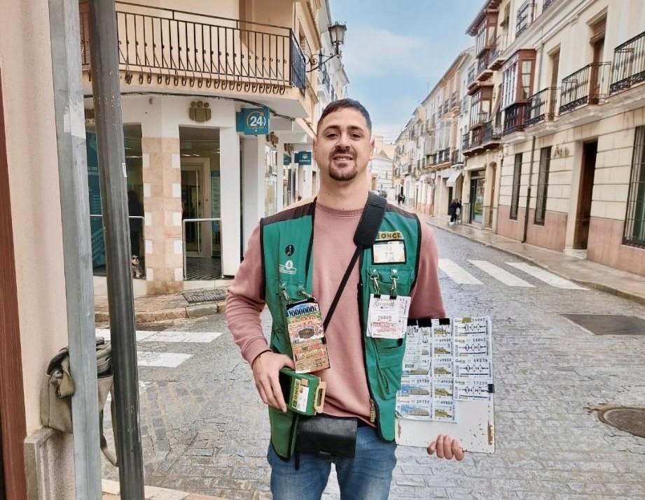 Daniel Moreno, vendedor de la ONCE en Archidona