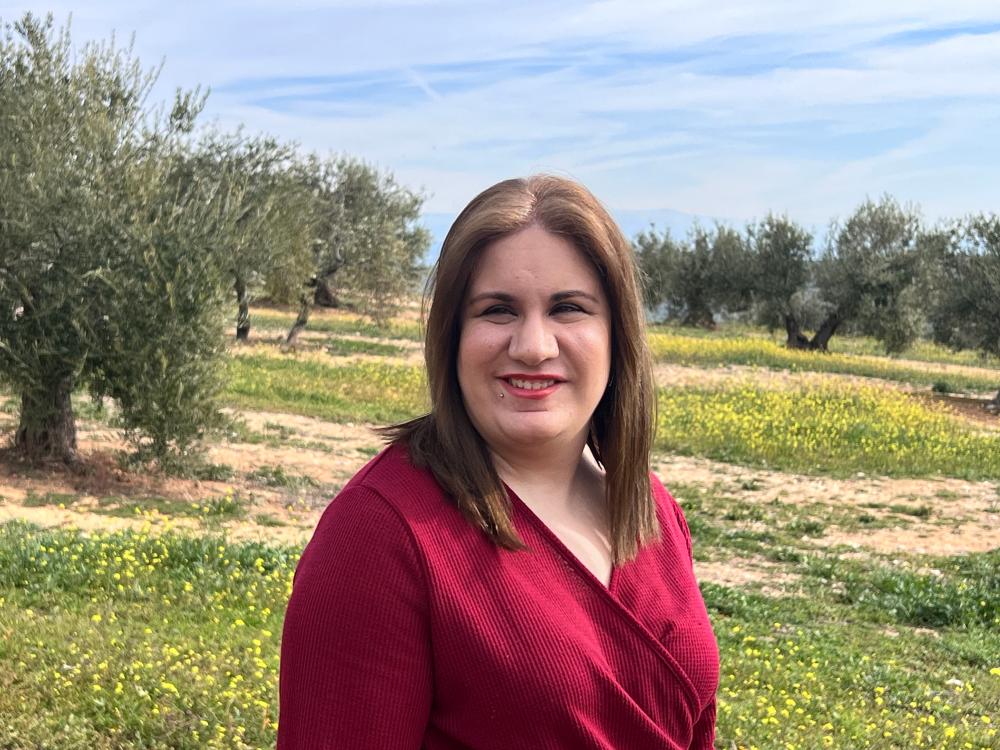 Irene Jiménez en el campo jienense