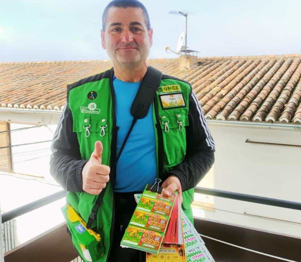 Pedro Rodríguez vendedor de la ONCE en Málaga