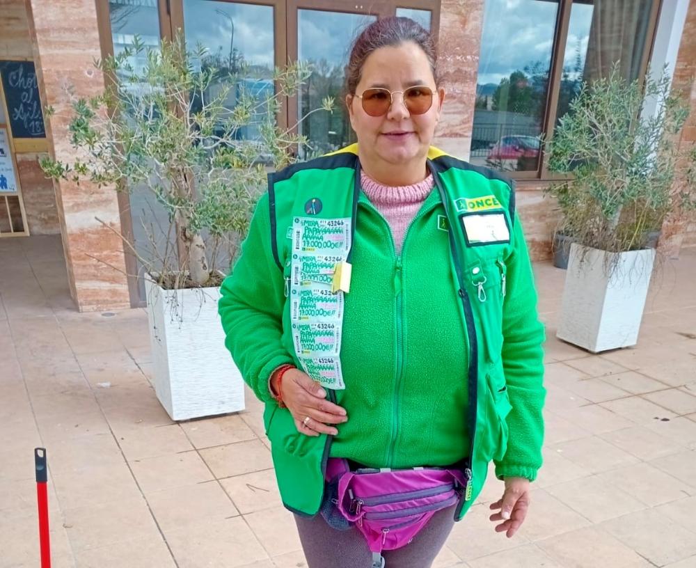 Judit Sole, vendedora de la ONCE en Chirivel