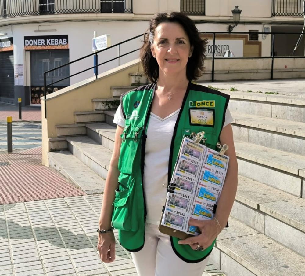 Patricia Rodríguez, vendedora de la ONCE en Almuñécar
