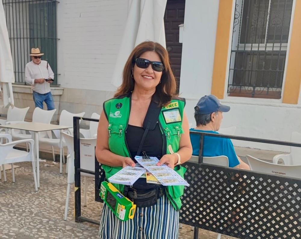 Gloria Lorenzo, vendedora de la ONCE en Aracena