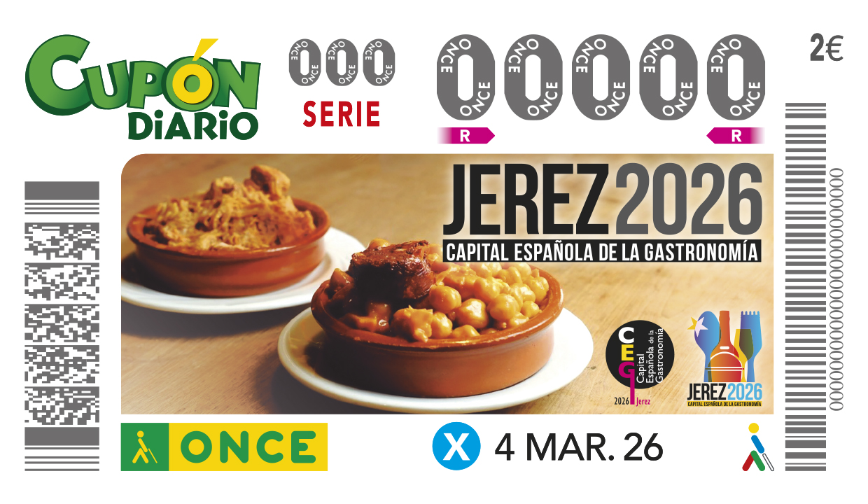 cupón del 4 de marzo dedicado a jerez