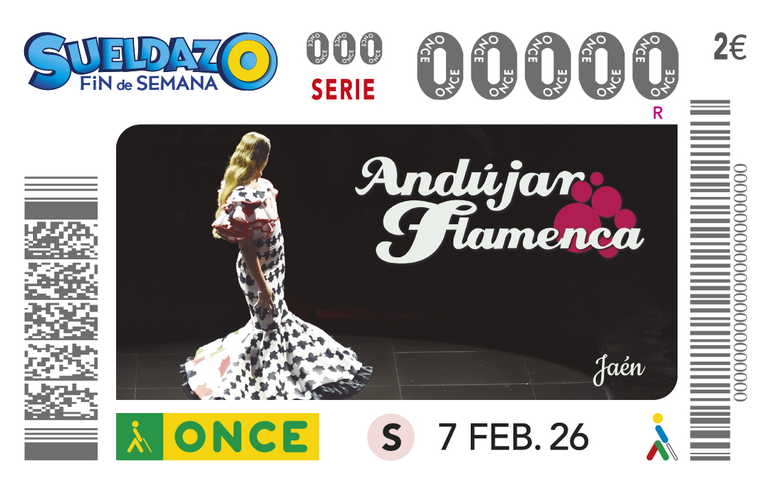 cUPÓN DEL DÍA 7 DE FEBRERO DEDICADO A ANDÚJAR FLAMENCA