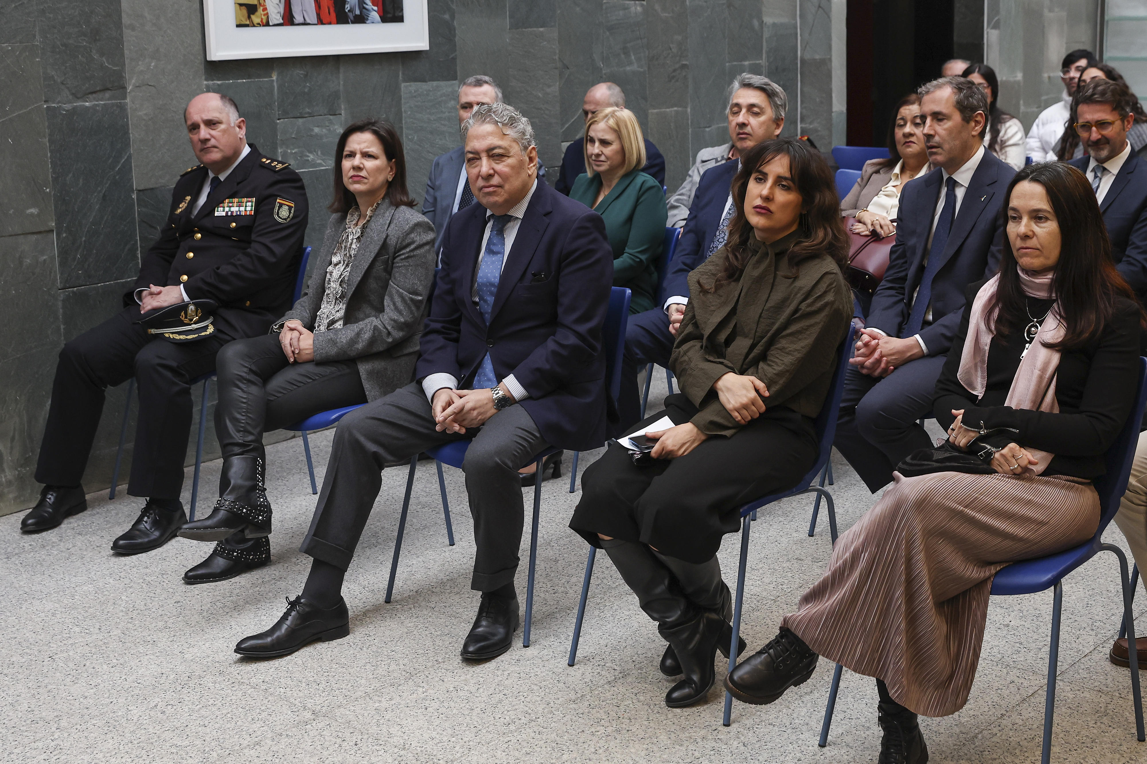 Directivos de ONCE y autoridades durante la presentación