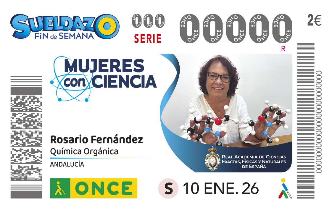 Cupón del 10 de enero dedicado a Rosario Fernández, química