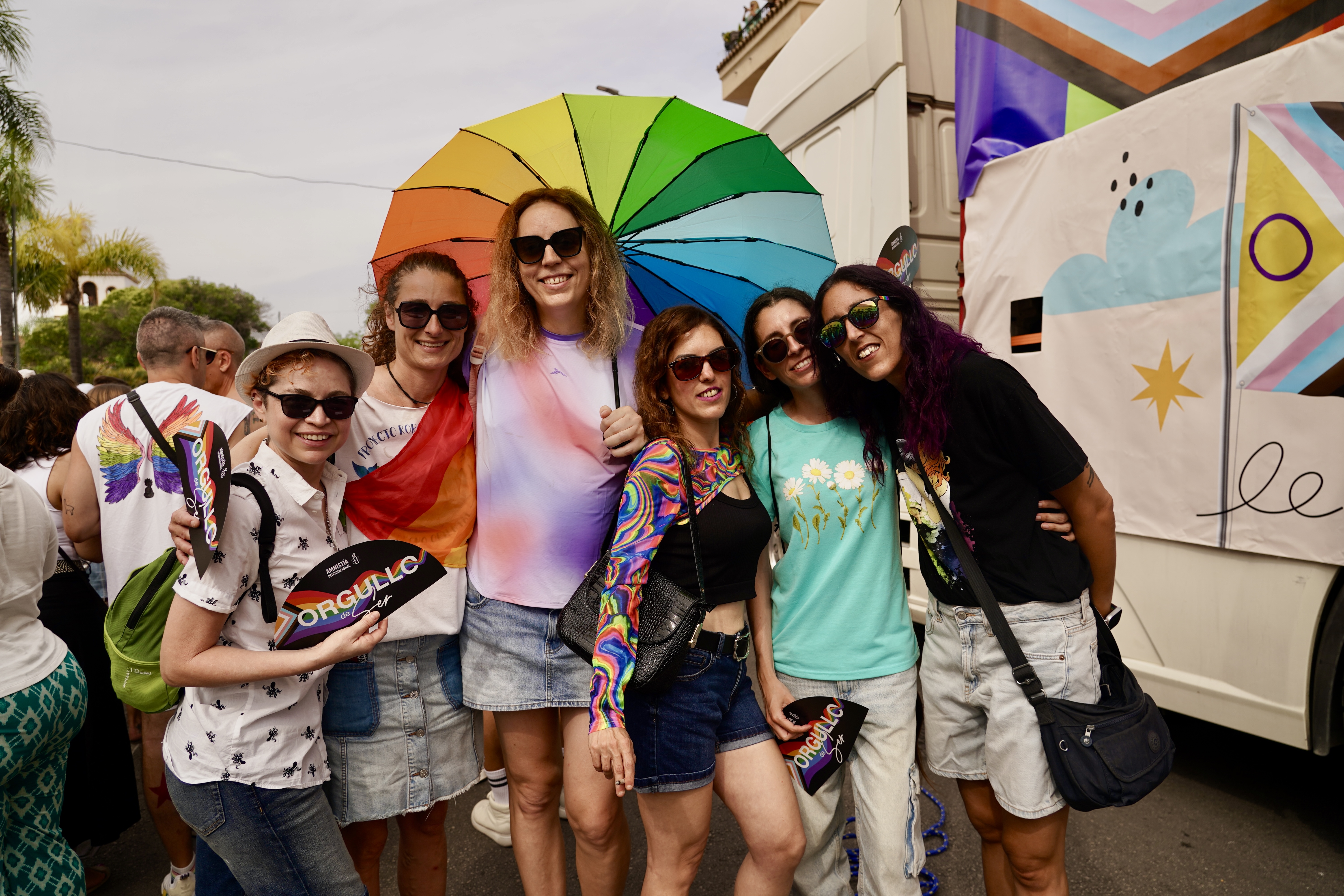 Grupo de mujeres participantes en la marcha