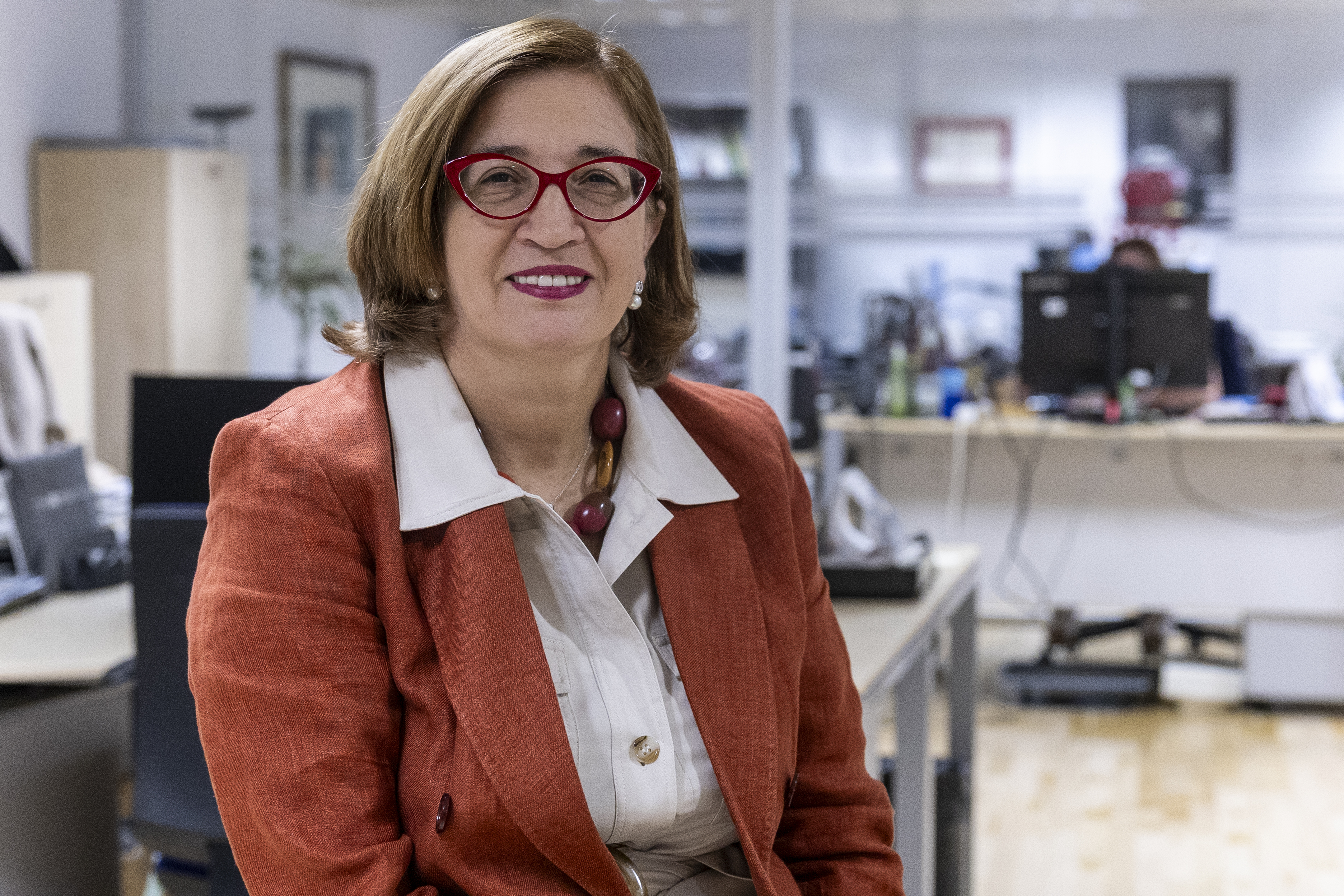 Primer plano de Isabel Martínez