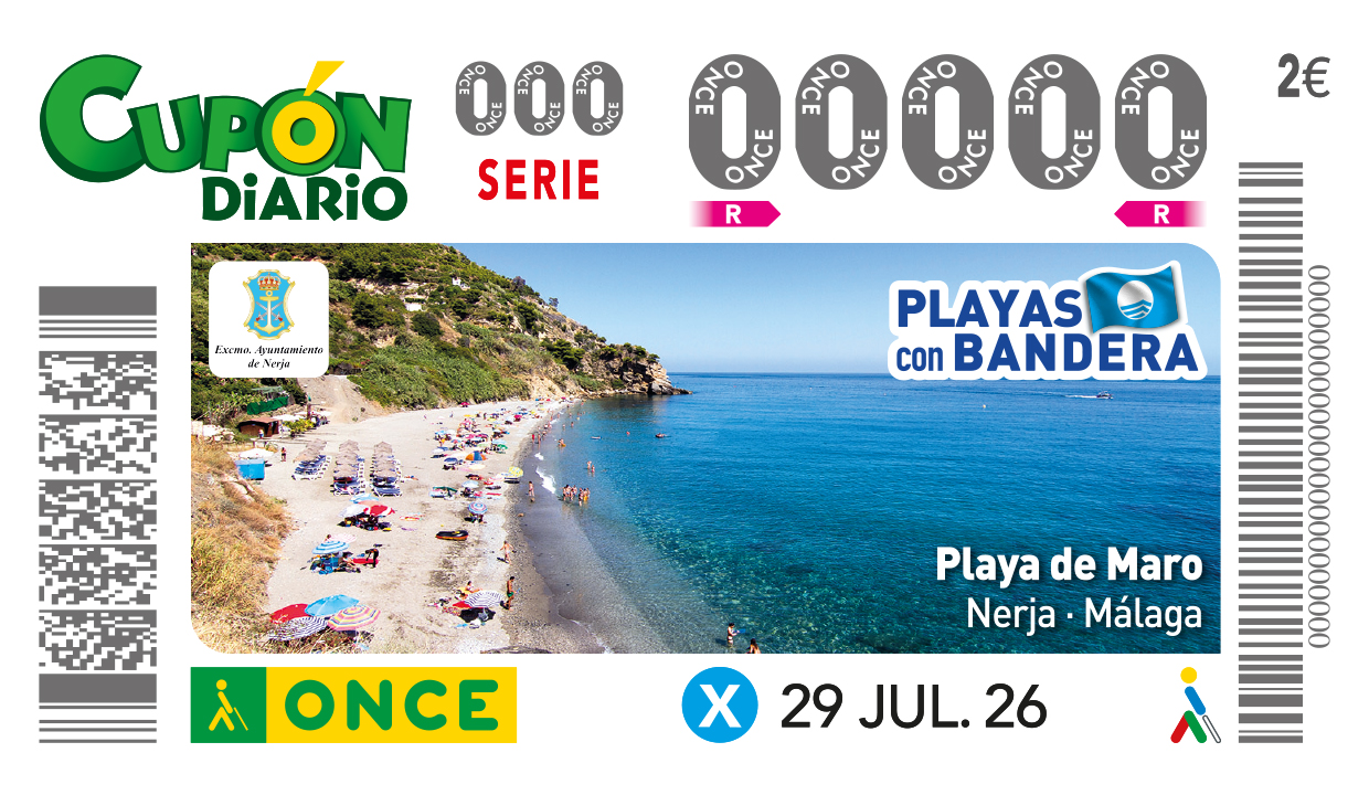 Cupón dedicado a al playa de Maro en Nerja