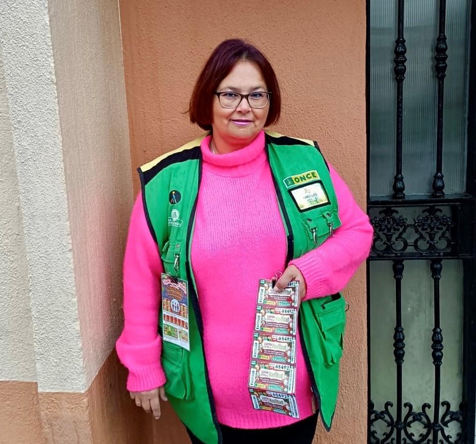 Ángeles Sánchez, vendedora de la ONCE en Puerto Real
