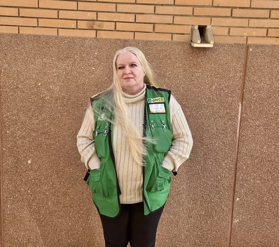 Mari Carmen Valle, vendedora de la ONCE en Granada