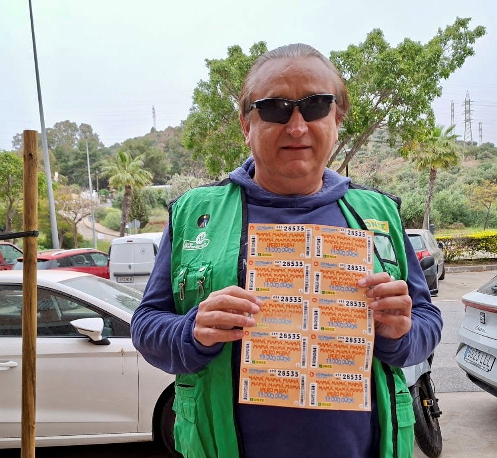 Leopoldo Pedrosa, vendedor de la ONCE en Málaga