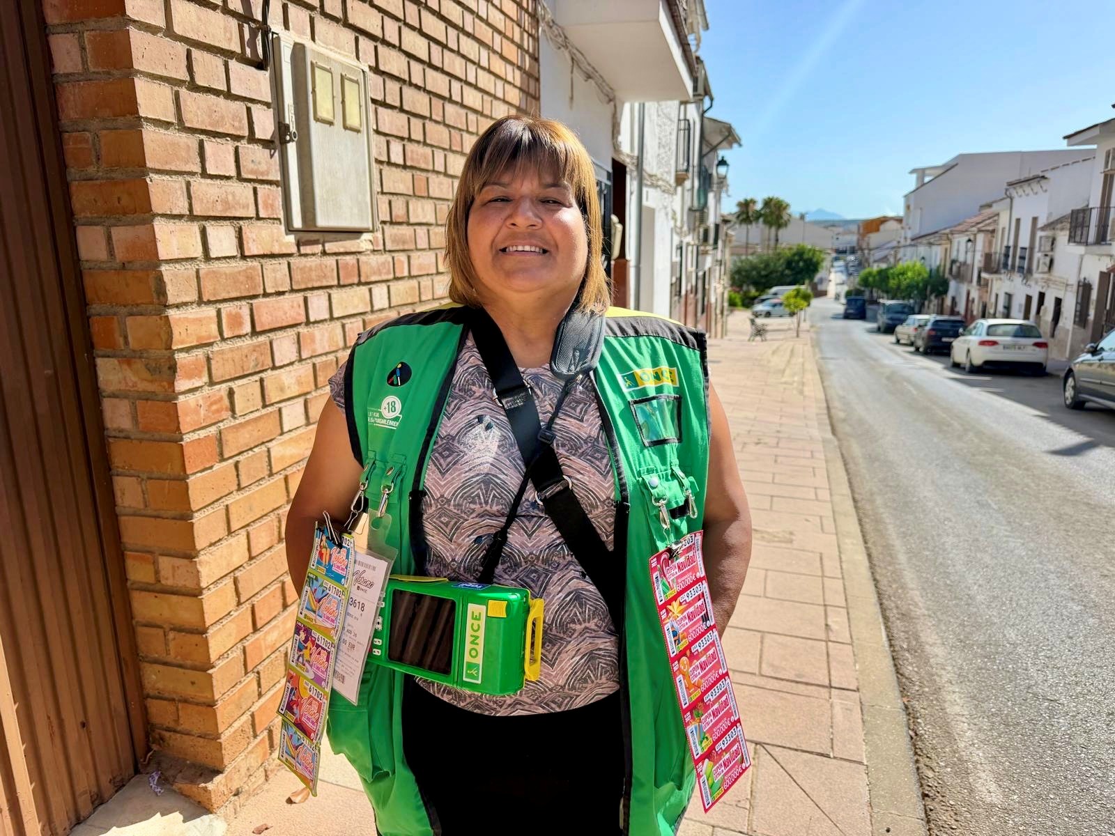 Lilian Costa, vendedora de la ONCE en Alameda