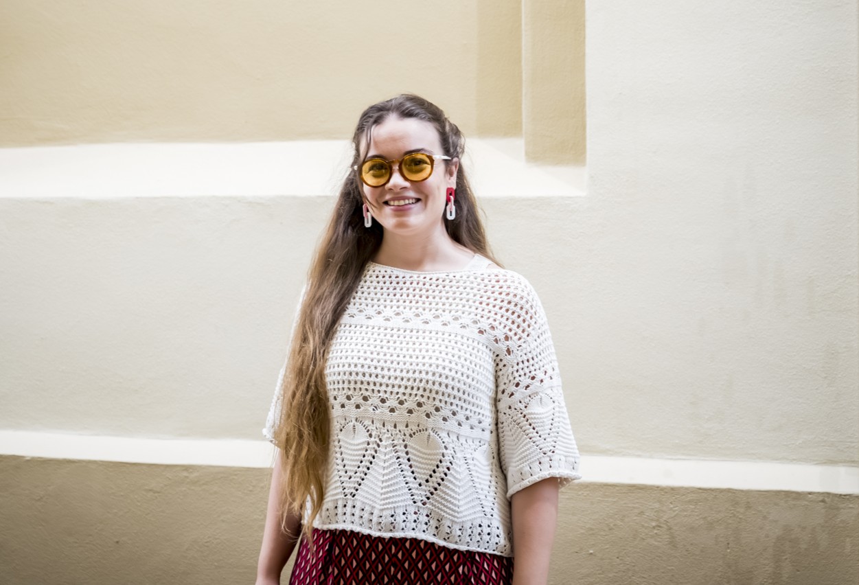 Fátima Fuster, en el backstage del Palacio de congresos d eCádiz