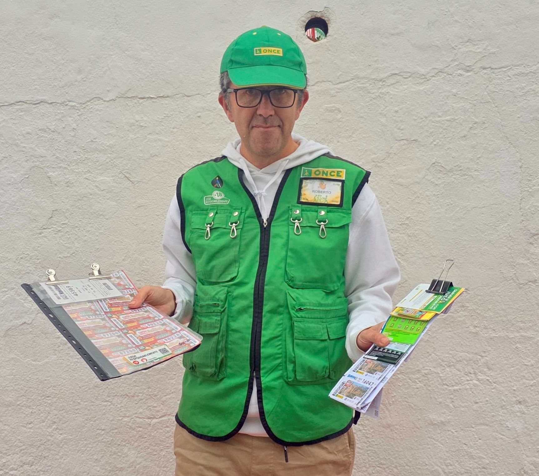 Roberto Carlos Hidalgo, vendedor de la ONCE en Ronda