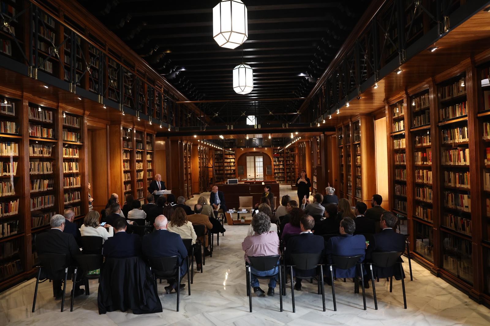 Vista general de la Biblioteca del Parlamento durante el acto