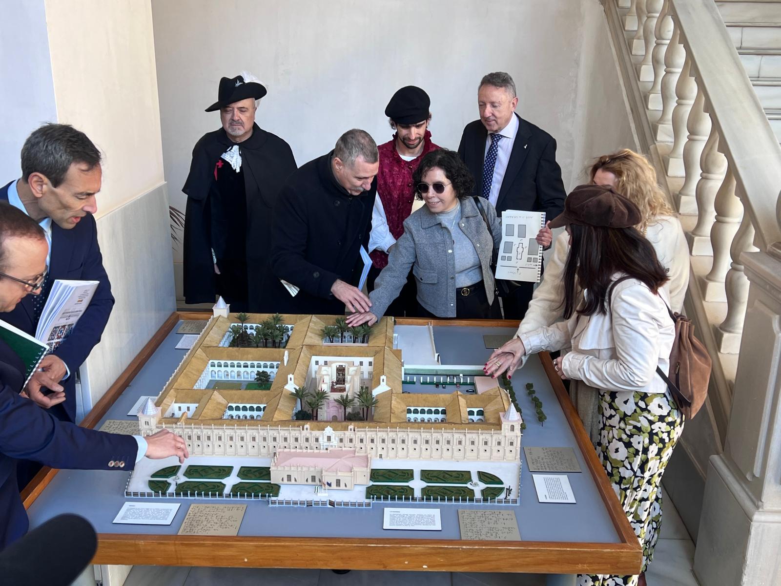 Maqueta interactiva del edificio visitado por afiliados